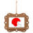 Personalized Football Helmet - Red Wooden Key Chain