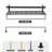 2 Piece Iron Floating Shelf with Towel Bar-1767596090