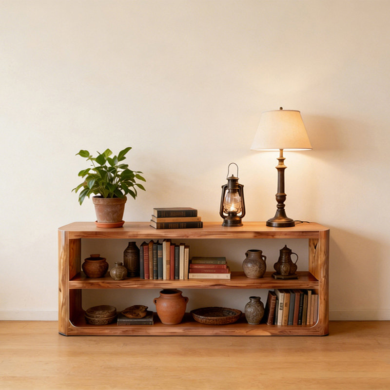 Console champêtre rétro, H 29,53 po x l 78,74 po x P 13,78 po