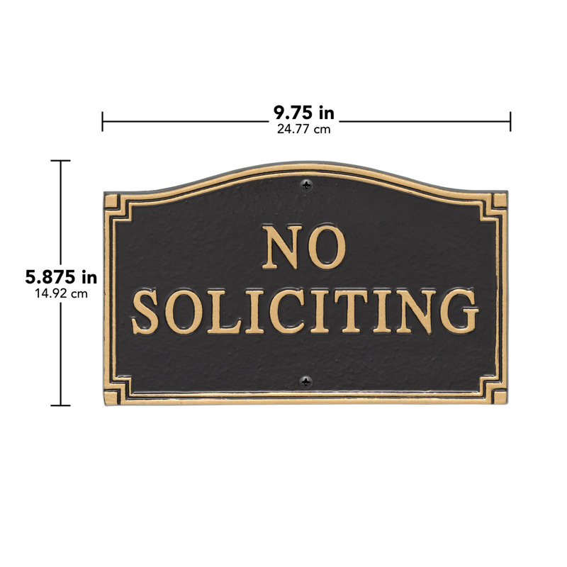 No Soliciting Garden Sign