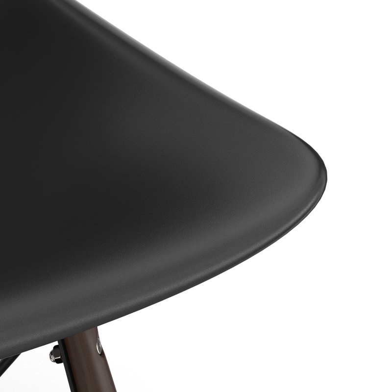Chaise d'appoint Bombeck, Noir, Noyer