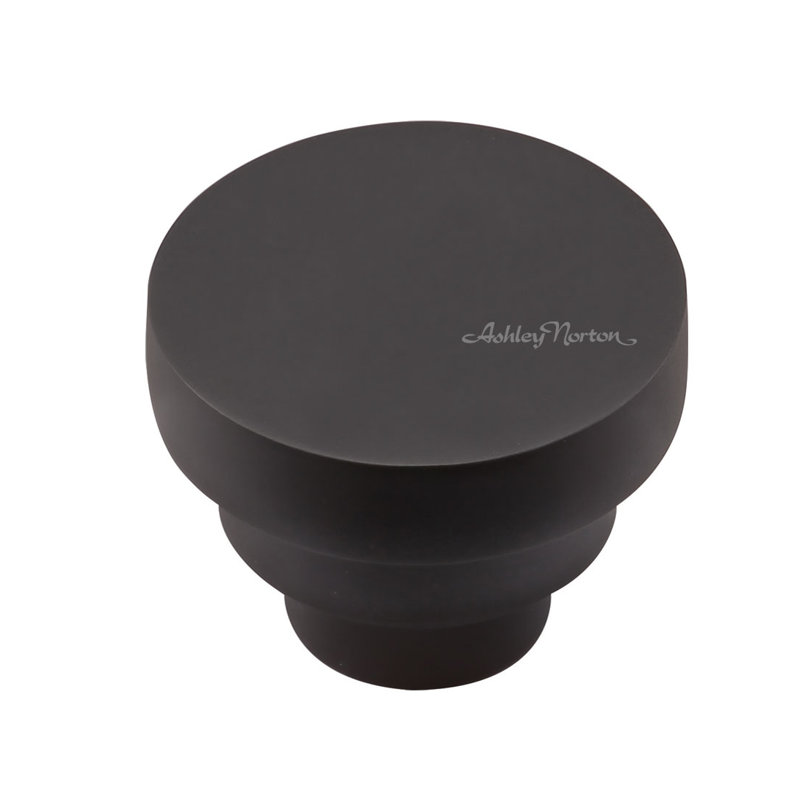 Dark Oil Rubbed Brass Conical Round Knob with Mounting Hardware