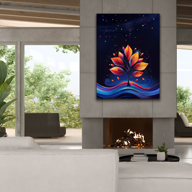 Ivy Bronx «Starry Autumn» par r3darch0n, art mural sur toile, H 54 po x l 40 po x P 1,5 po
