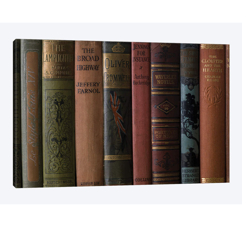 « books iii », impression sur toile, H 26 po x l 40 po x P 1,5 po