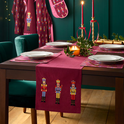Christmas Nutcracker Cotton Dining Table Runner