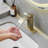 Waterfall Single Hole Single-Handle Low-Arc Bathroom Faucet-107519841