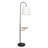 Seoul Black Floor Lamp With Rotary Switch Wood Table Metal Base