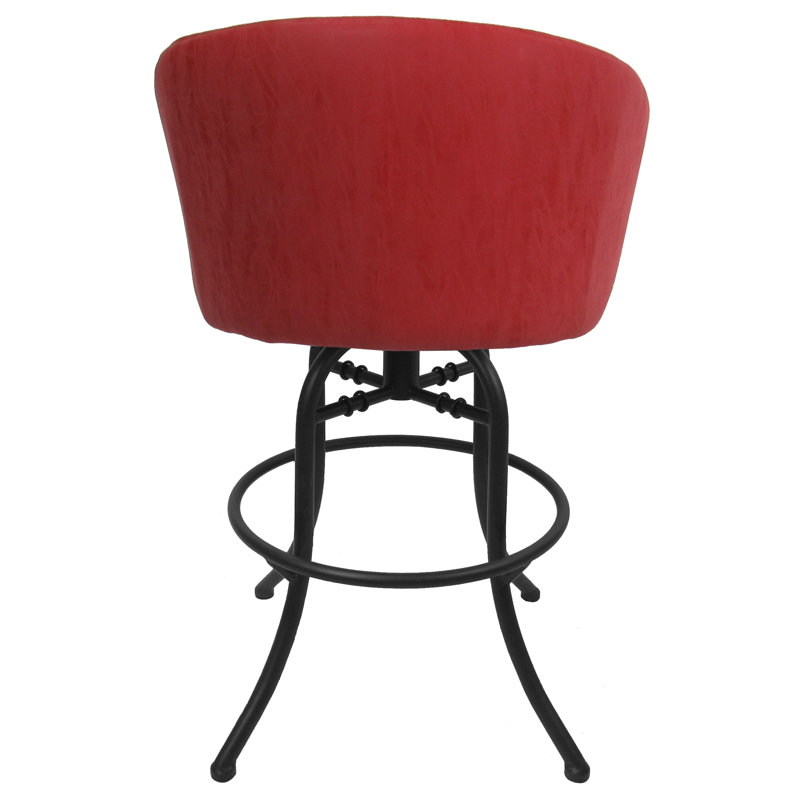 Hyypio Swivel Upholstered Counter Stool, Red, Bar Stool (30” Seat Height)