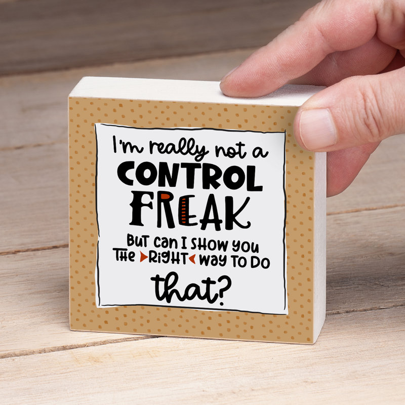 Enseigne en bois Control Freak