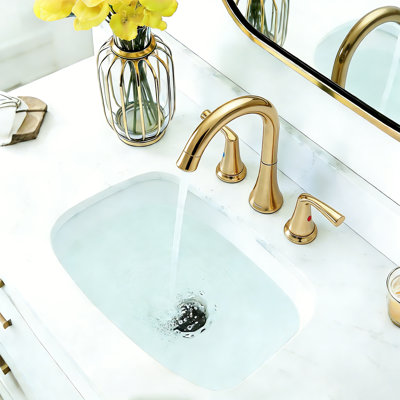 Widespread 2-handle Bathroom Faucet with Drain Assembly