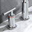 8 po Robinet de salle de bain à poignée double avec drain escamotable-118546082