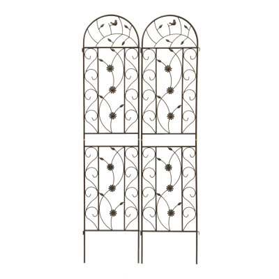 Extendable Rustproof Iron Garden Trellis Set for Climbing Plants, Versatile and Durable