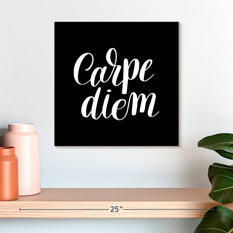 Tergel Carpe Diem Typography, 16" H x 16" W