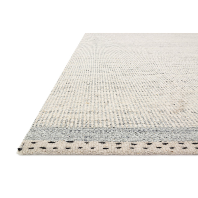 Tapis rayé tissé à la main Larissa, Rectangle 3 pi 6 po x 5 pi 6 po