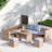 6-piece All Weather Pe Rattan Sofa Set With Adjustable Seat, Storage Box, Removable Covers And Tempered Glass Top Table