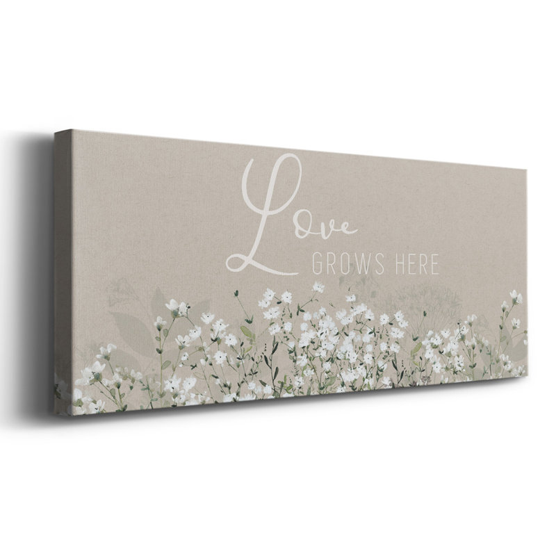 Bouquet d'amour - Toile tendue avec châssis, H 20 po x l 50 po x P 1,5 po