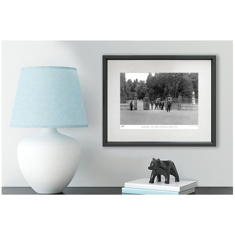 Aberdare, The Park, Entrance Gates 1937 by Francis Frith - Single Picture Frame Print, 40cm H x 50cm W x 2.3cm D