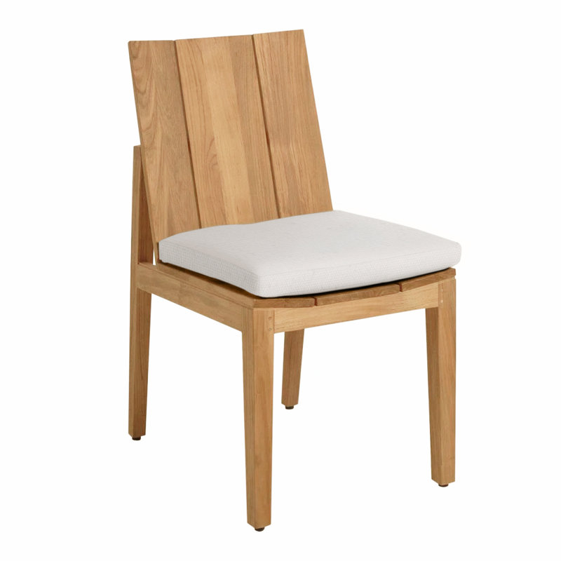 Chaise d'appoint en teck Ashland - teck naturel, Pas de soudure, Teck naturel, Blanc naturel