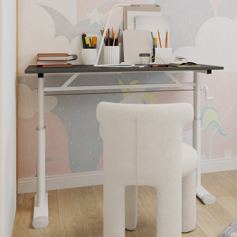 Adjustable Study Desk Suitable For Children And Adults, Height-Adjustable, Multi-Functional Home Office Desk, Compact Design, Desktop Dimensions: 60Cm × 100Cm
