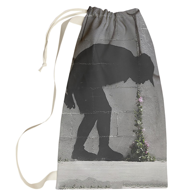 Fabric Laundry Bag with Handles, Small (29" H x 18" W x 1" D)