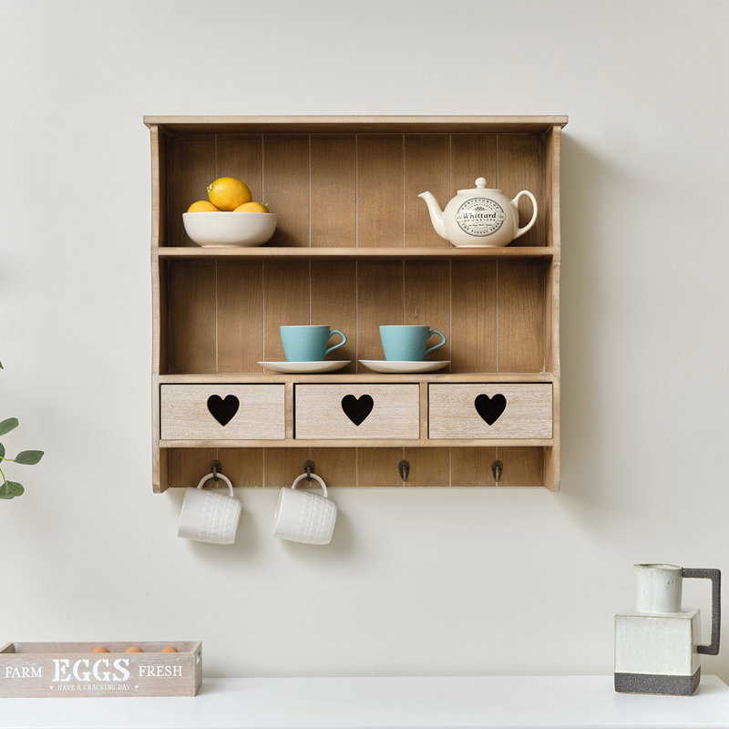 Munising Wood Floating Shelf
