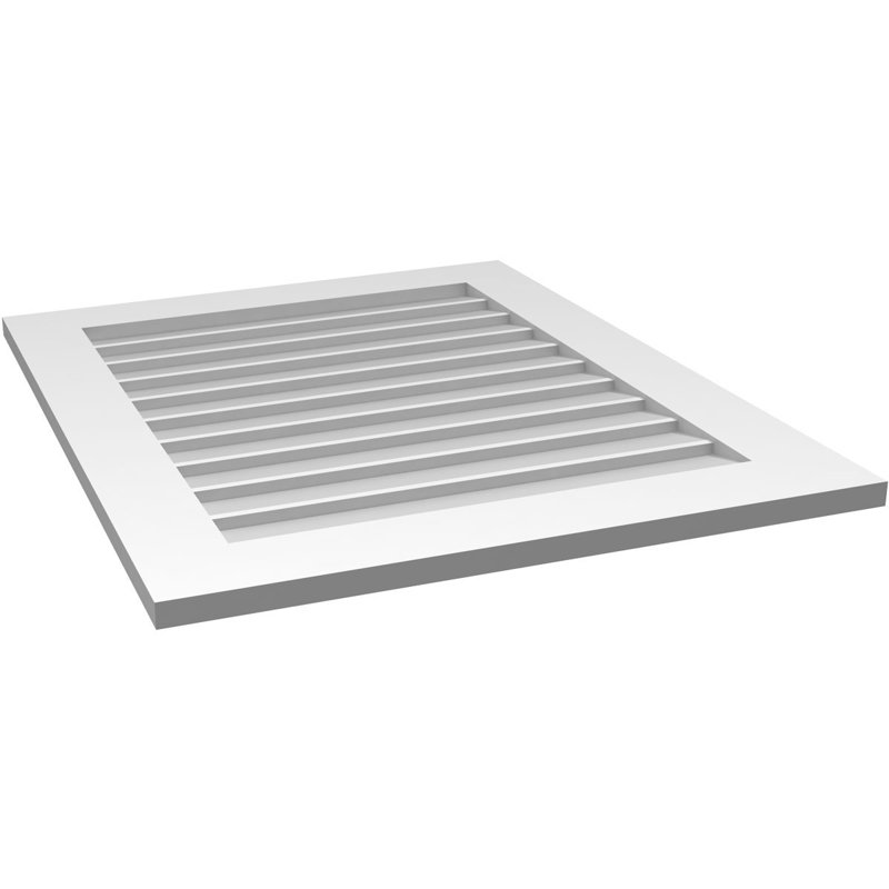 Vent à pignon rectangulaire en uréthane non-fonctionnel, H 34 po x l 28 po x P 1 po
