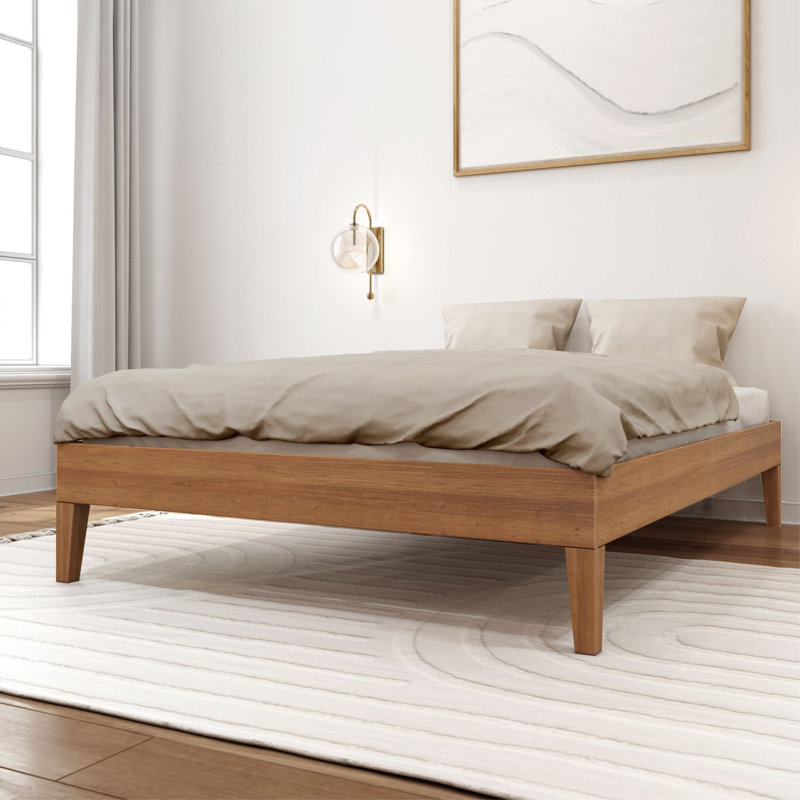 Arikah Solid Wood Bed, Matte Pecan, Full