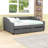 Full Size Linen Upholstered Daybed with Two Drawers-1287368257
