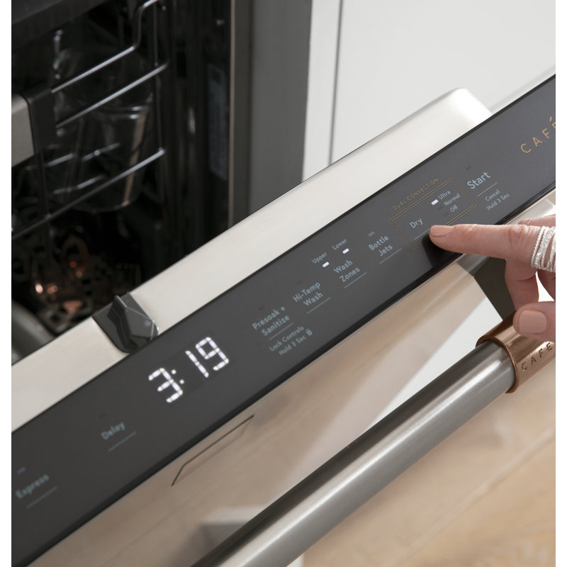 24" 39 dBA Smart Built-In Button Control Dishwasher, Stainless Steel