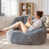 Microfibre/microsuède gris sélectionné