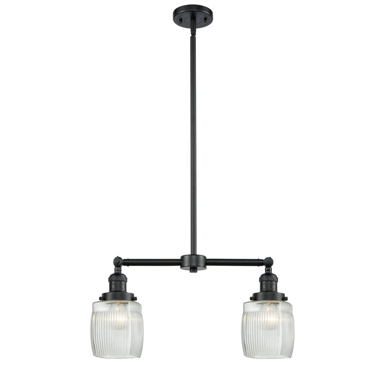 Saroyan 2 - Light Kitchen Island Pendant, Clear, Oil Rubbed Bronze