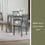 Ensemble de salle à manger moderne 5 pièces, table carrée en bois avec 4 chaises rembourrées pour la cuisine et la salle à manger-1421627085-1421627084