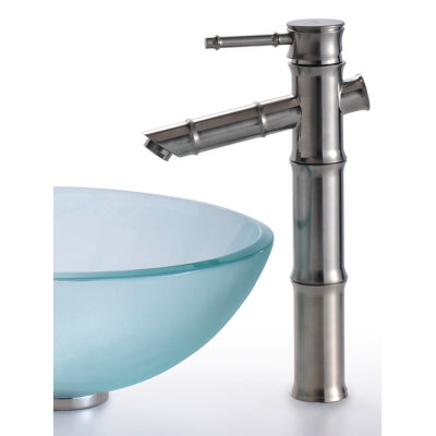 Frosted Circular Vessel Bathroom Sink