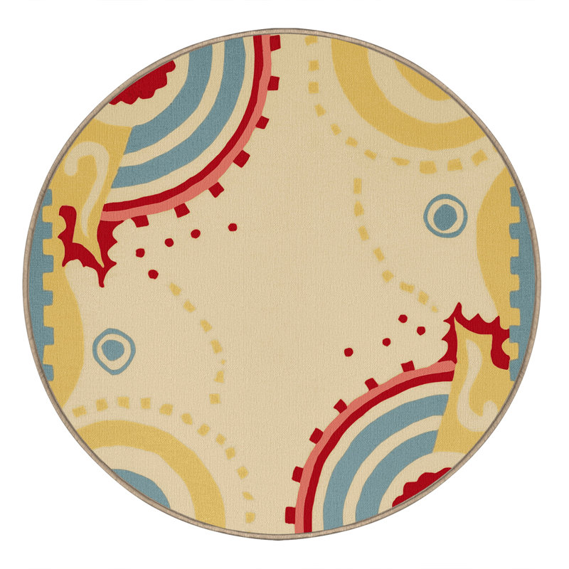 Perky Ripple Rug, Round 8'