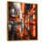 Toile avec cadre flottant or