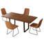 Table de salle à manger extensible de 51,2 po à 66,7 po à rallonge avec chaises et ensembles de table de salle à manger (1 table4 chaises)-679248114-679248115