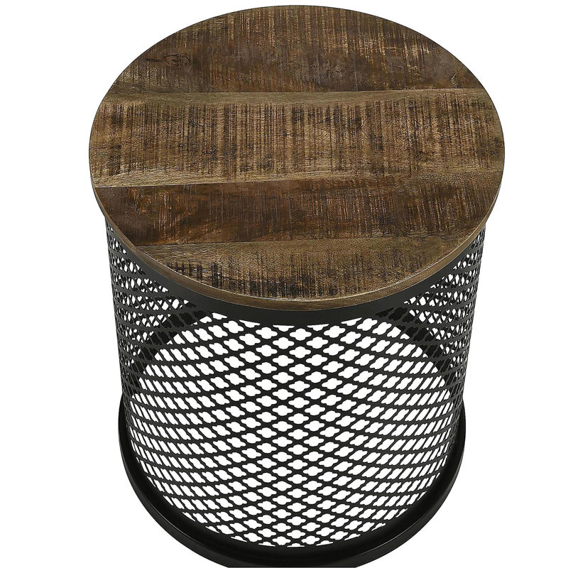 Table d'appoint naturelle et noire