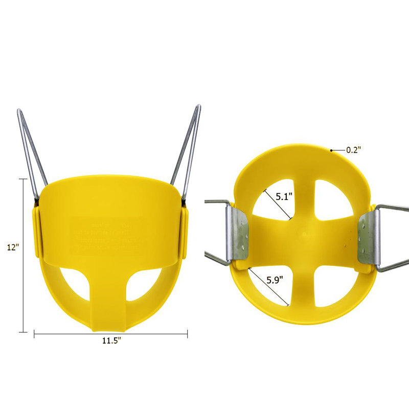 Winado Rubber Bucket Swing Swing Seat with Mounting Hangers and Chains, Yellow