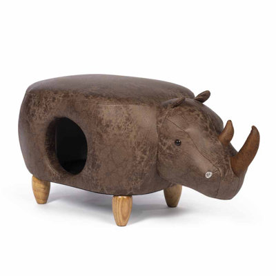 Parise Faux Leather Ottoman