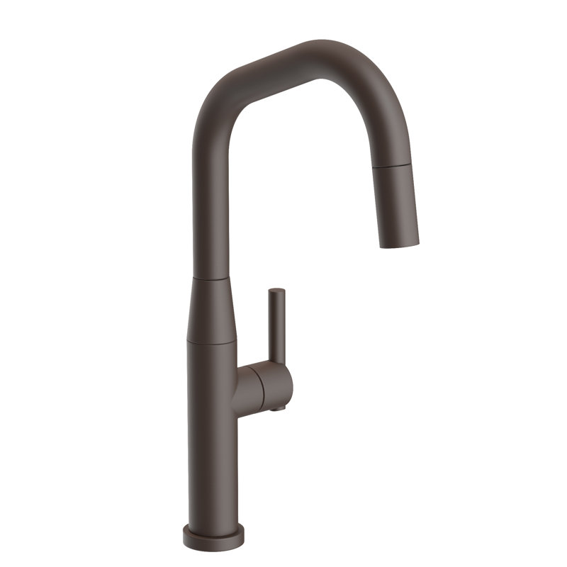 East Square Single Handle Pull Down Kitchen Faucet, Oil Rubbed Bronze