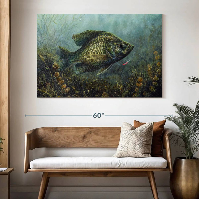 Brampt Black Crappie, 34" H x 51" W