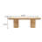 Modern Simple Log Tone Rectangular Solid White Oak Dining Table with Travertine Tabletop-1378032101