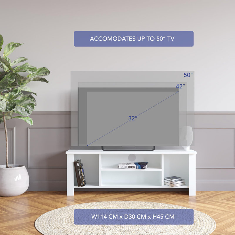 TV Stand for TVs up to 50", White