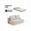 Canapé-lit en tissu Corduroy-759770413