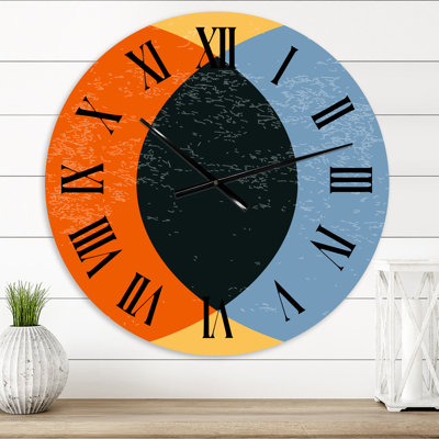 Oversized Minimal Geometric Compositions of Elementary Forms XXIV Wall Clock