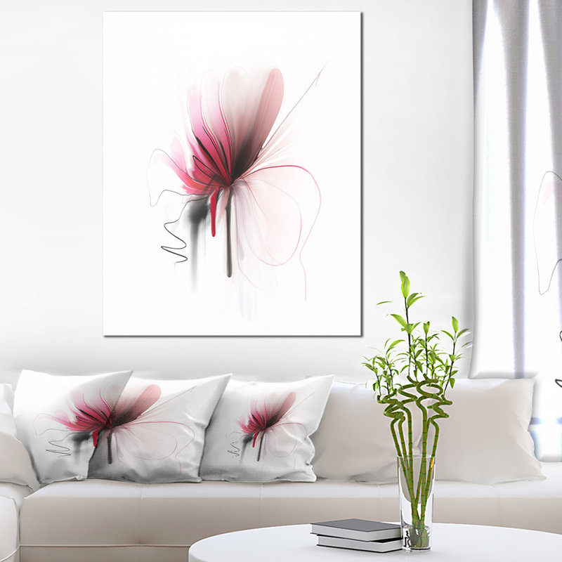 Fleur abstraite, impression digitale sur toile tendue, H 40 po x l 30 po