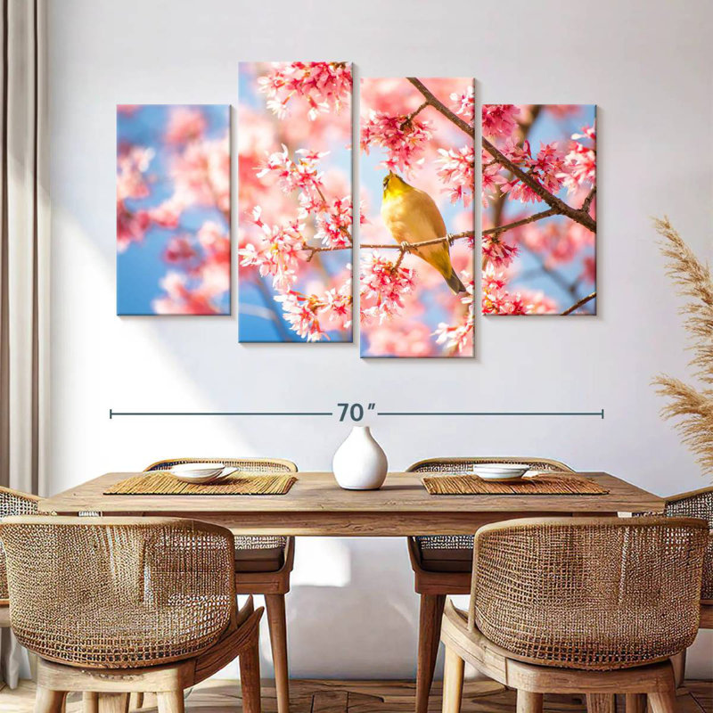 Brampt Osaka Spring Flowers And Bird