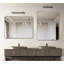 24 po x 36 po, miroir mural rectangulaire, salle de bain, cadre argenté, rouille de haute qualité, manuel d'installation en métal, pouces, crochets renforcés pour la salle de bain, conception incassable-873542254