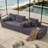 Spacious Grey Modular Sofas, Plush Fabric, Modern Design For Living Room