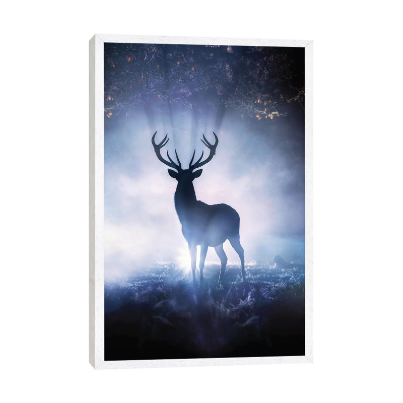 Cernunnos Rising by Max Ellis - Print on Canvas, White Framed, 66.04 cm H x 45.72 cm W